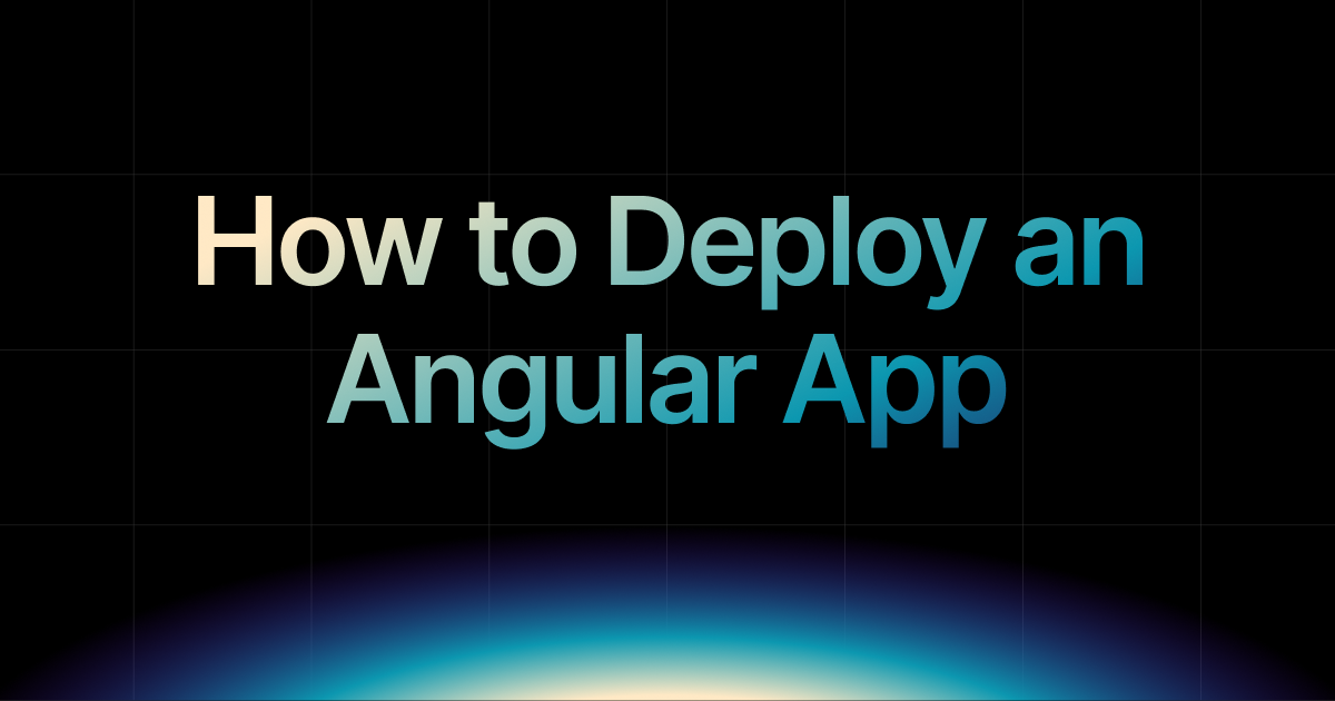 How to Deploy an Angular App in 5 Minutes With One click